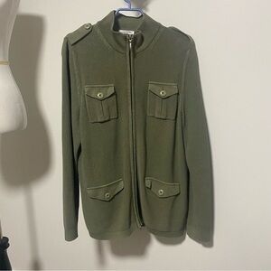Gran Sasso Military Style Zipper Cardigan